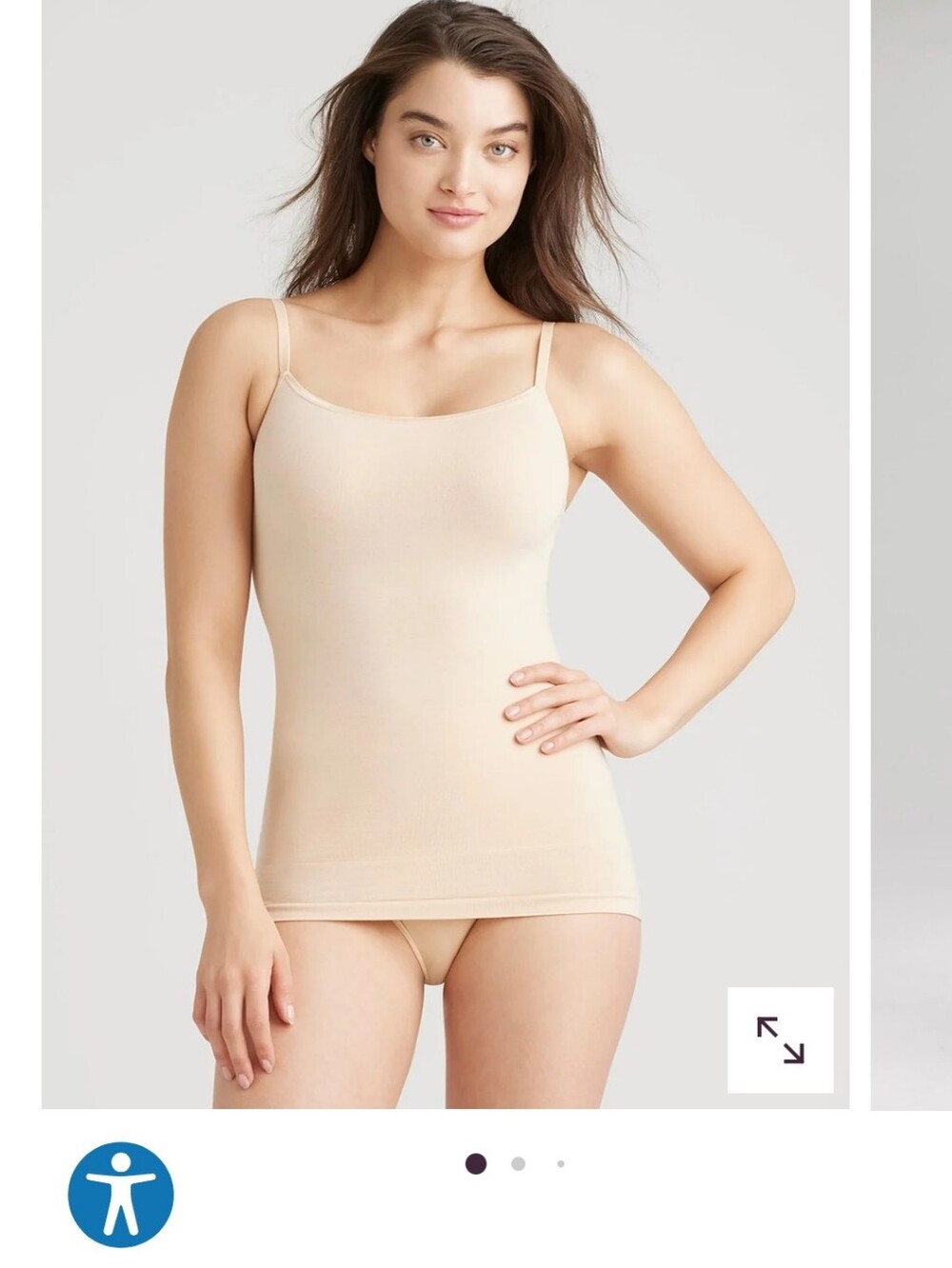 YummieSeamless Nude Camisole Tank with Adjustable Straps
